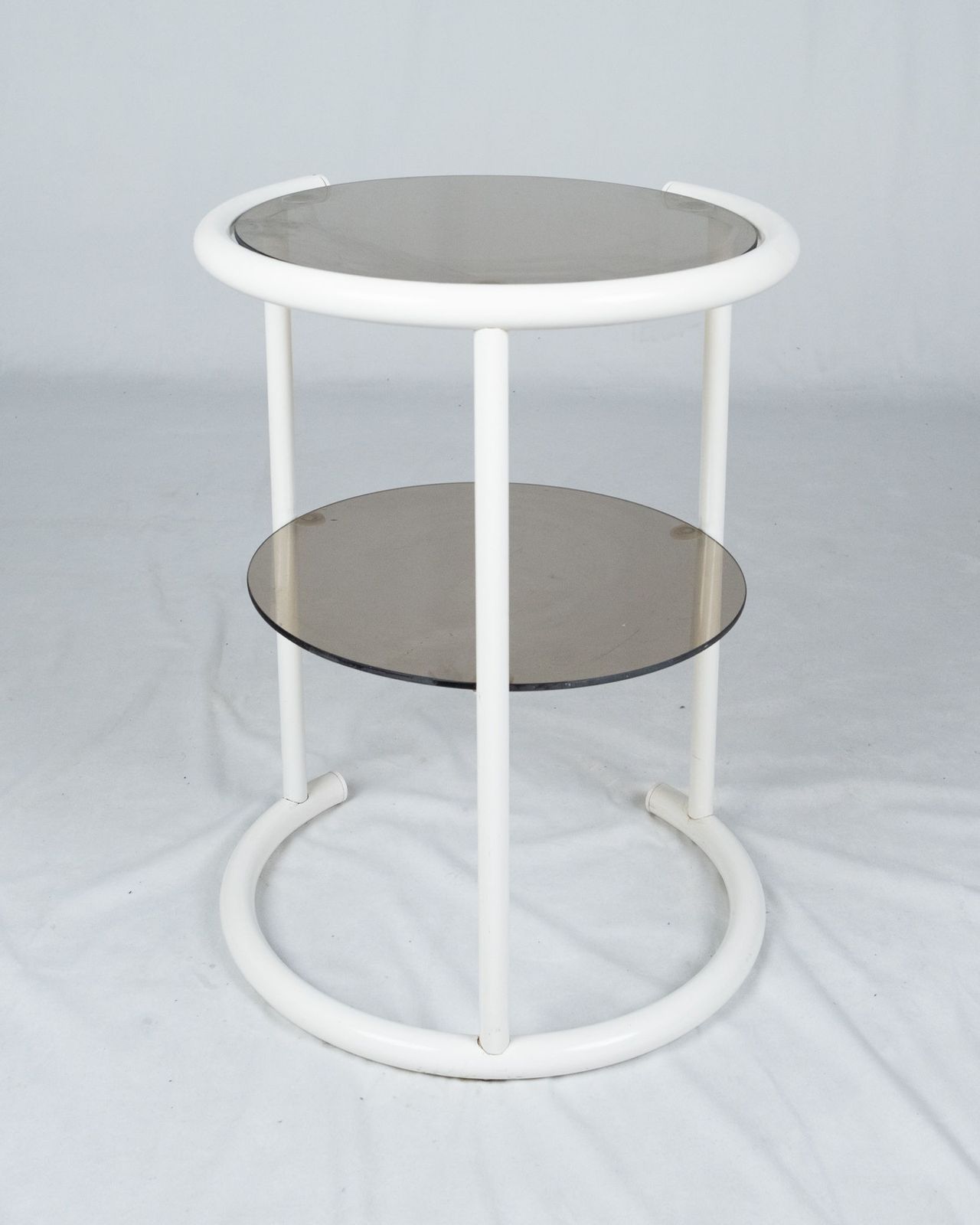 Cylindrical Side Table In The Style Of Eileen Gray, France, 1970s photo vinterior