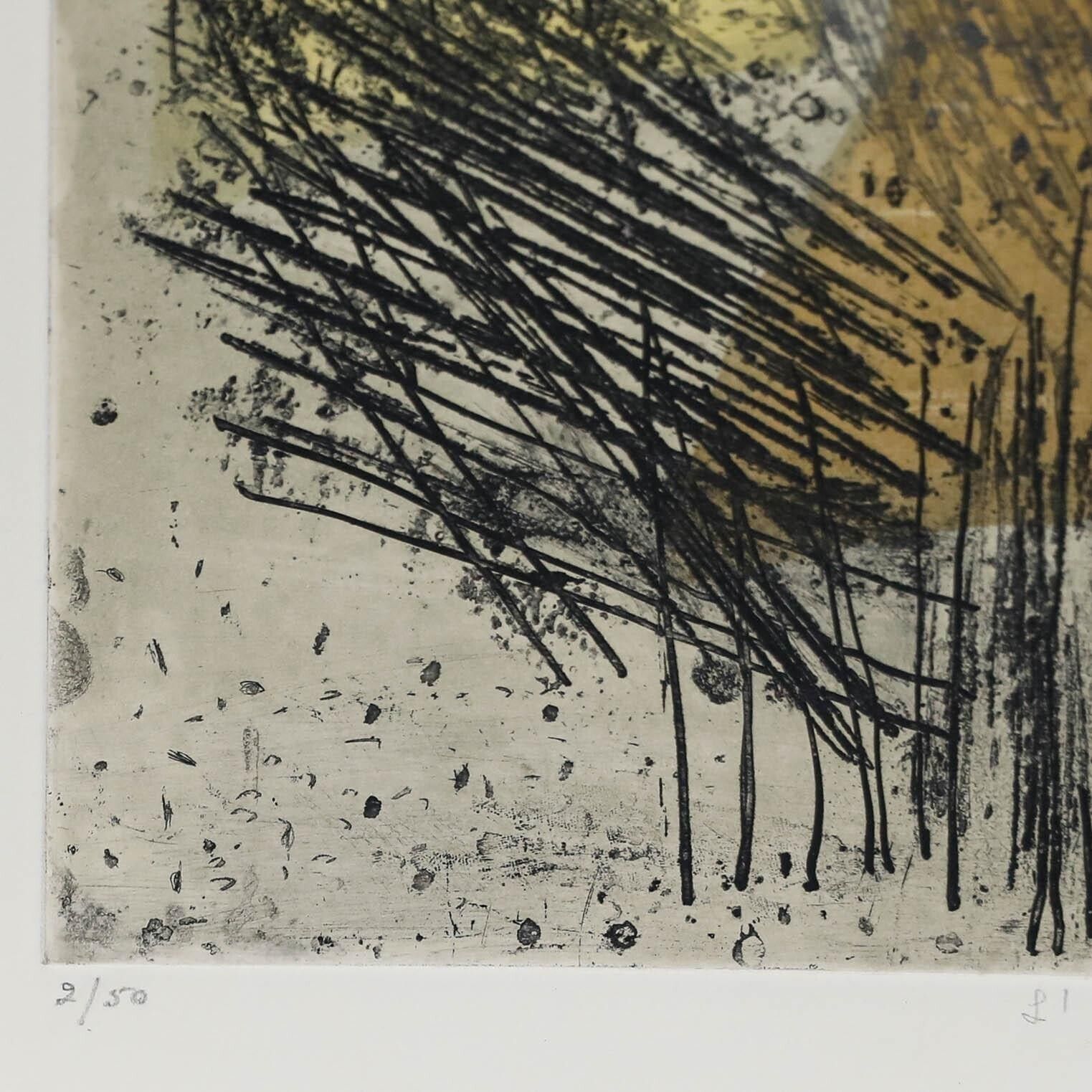 Betty Connal Peebles (1935 1999)   20th Century Collagraph, L'automne photo 145.0