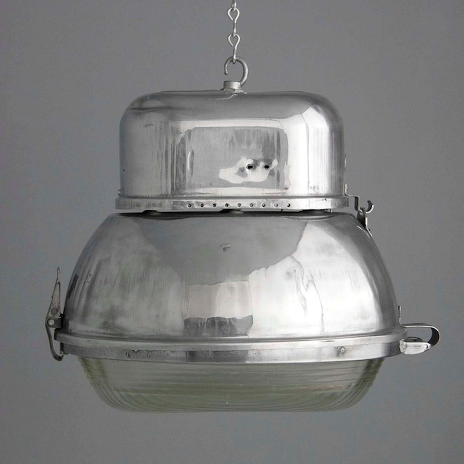 Mid Century Eastern Europe Street Lantern Pendant With Prismatic Glass 1960s photo Lighting