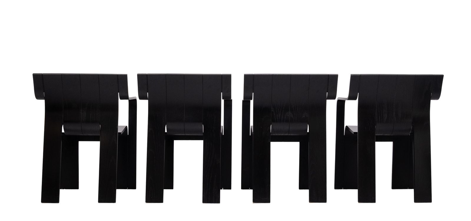 photo furniture Gijs Bakker Strip Stoelen Met Armleuningen, Jaren 1970, Nederland