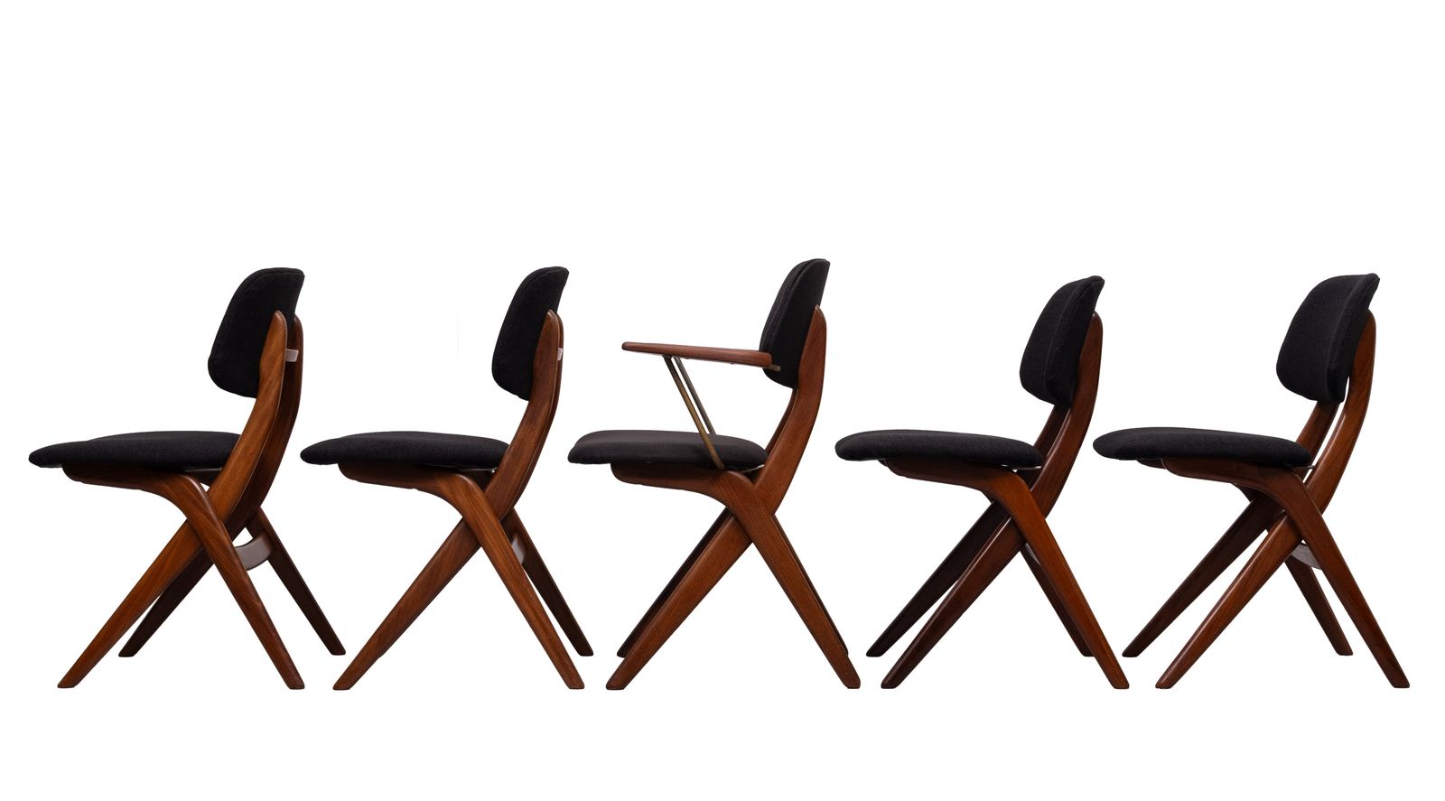 Louis Van Teeffelen Scissors Dinner Chairs, Wébé, Dutch Design photo 2914.0