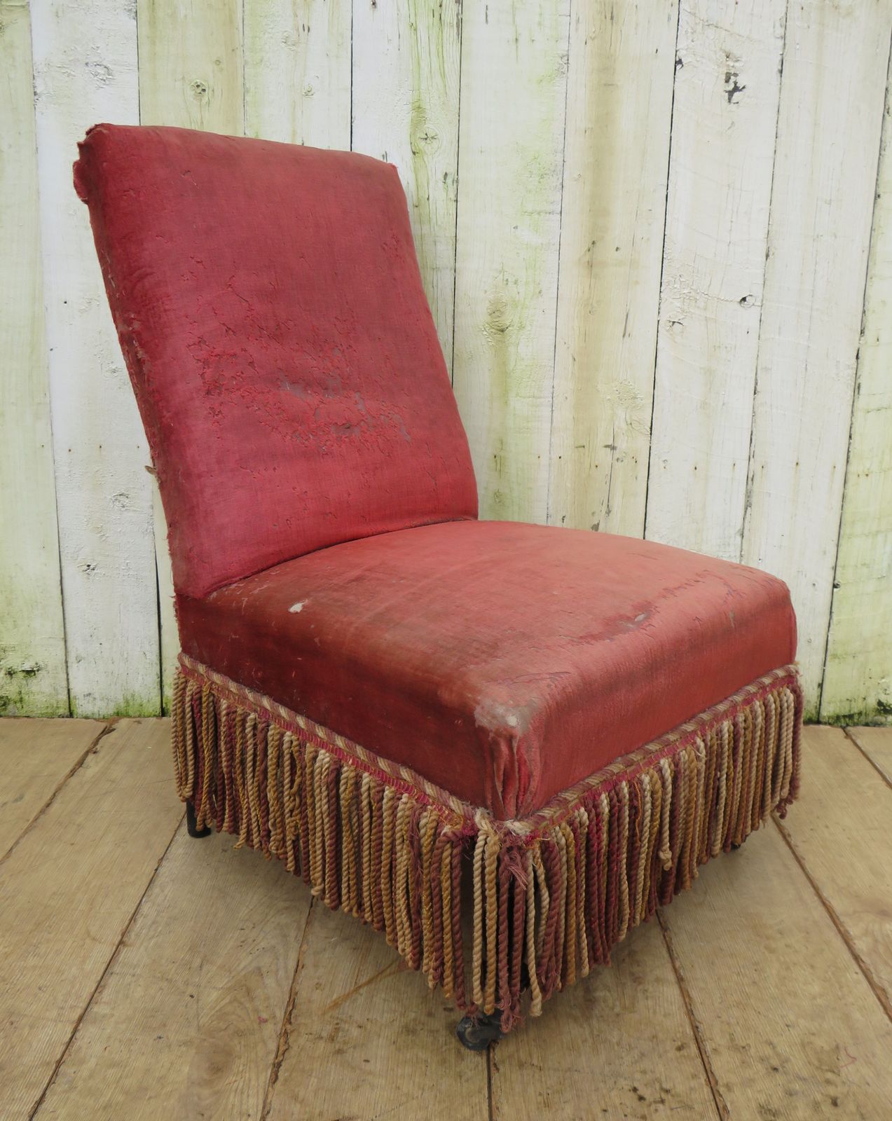 Antique French Napoleon III Slipper Chair photo vintage