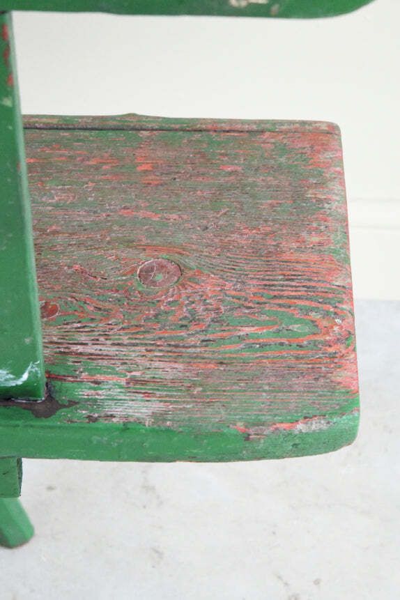 photo for sale Green Painted European Bench, 1800s