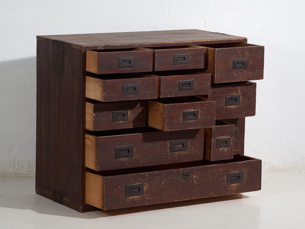 Antique Japanese Chest Of Drawers – Meiji / Taishō Period (C.1890 1926) #44 photo Furniture