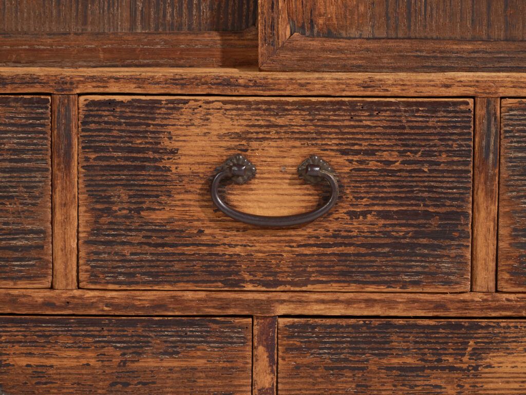 Furniture Antique Chest Of Drawers With Sliding Door – Taishō / Showa Period (C.1920 1945) #92 photo