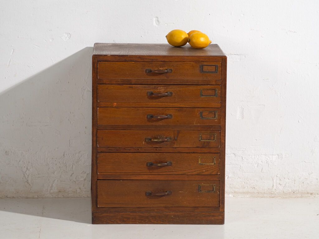 Small Antique Japanese File Cabinet – Showa Period (C.1945 1970) #2 photo vintage