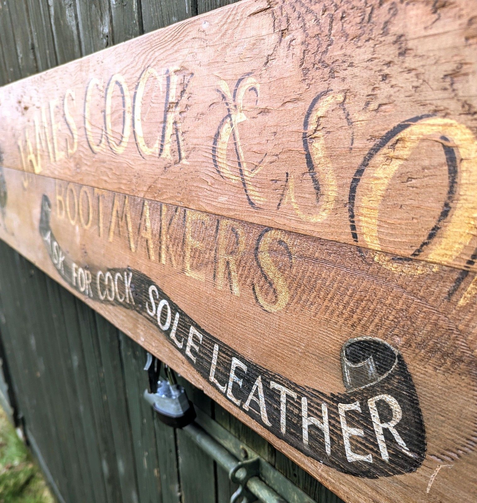 Vintage Hand Painted Art J Cock & Sons Delivery Available 0264. photo vinterior