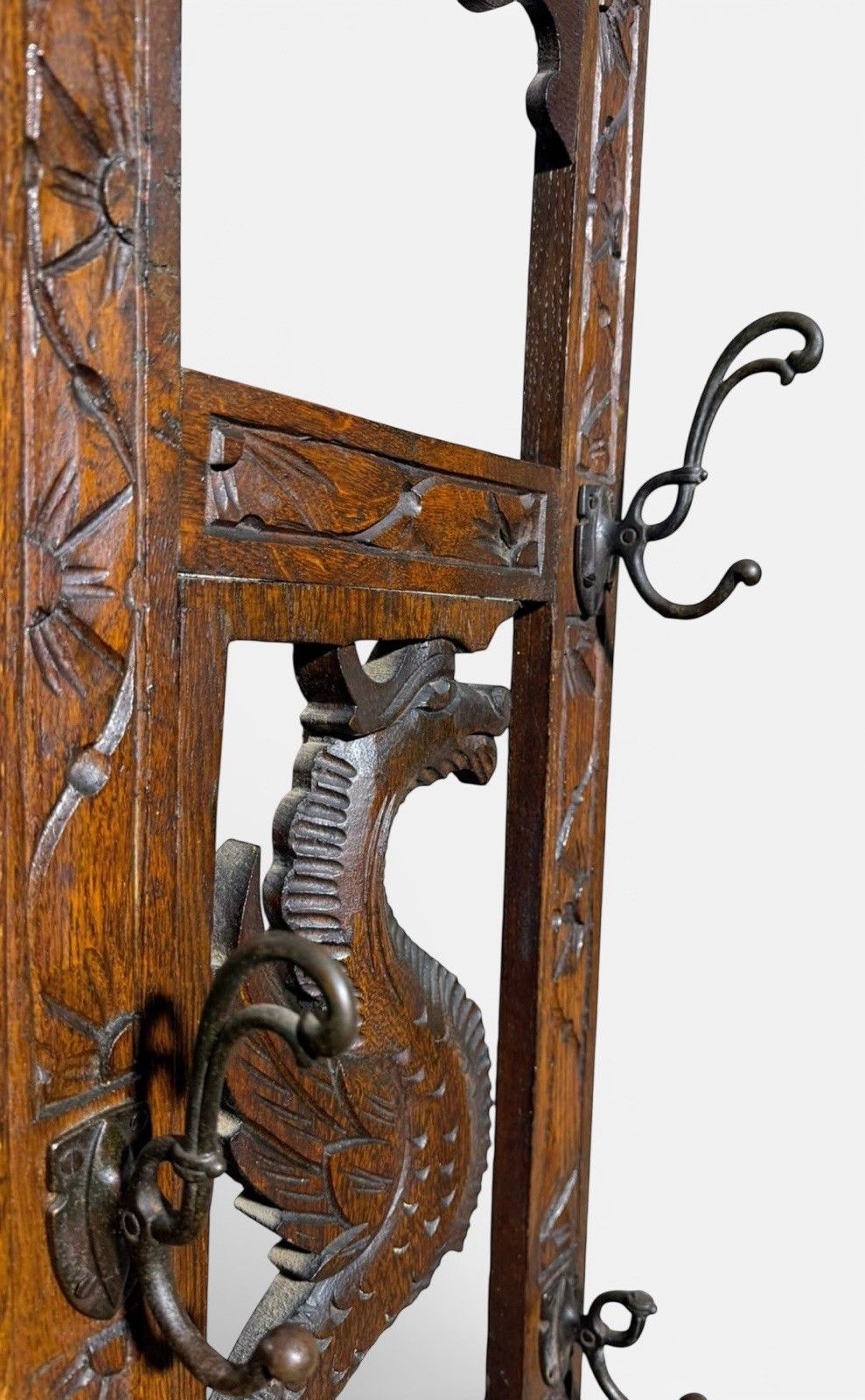 Antique Green Man Carved Oak Hall Stand Coat Stand C1880s Superior Quality photo buy