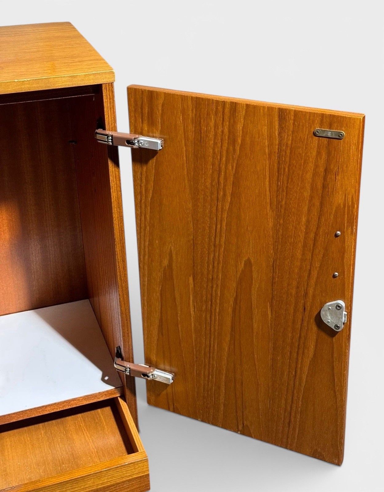 Teak And Steel Drinks Cabinet Cocktail Cabinet Mid Century Hair Pin Legs C1970s photo 295.0