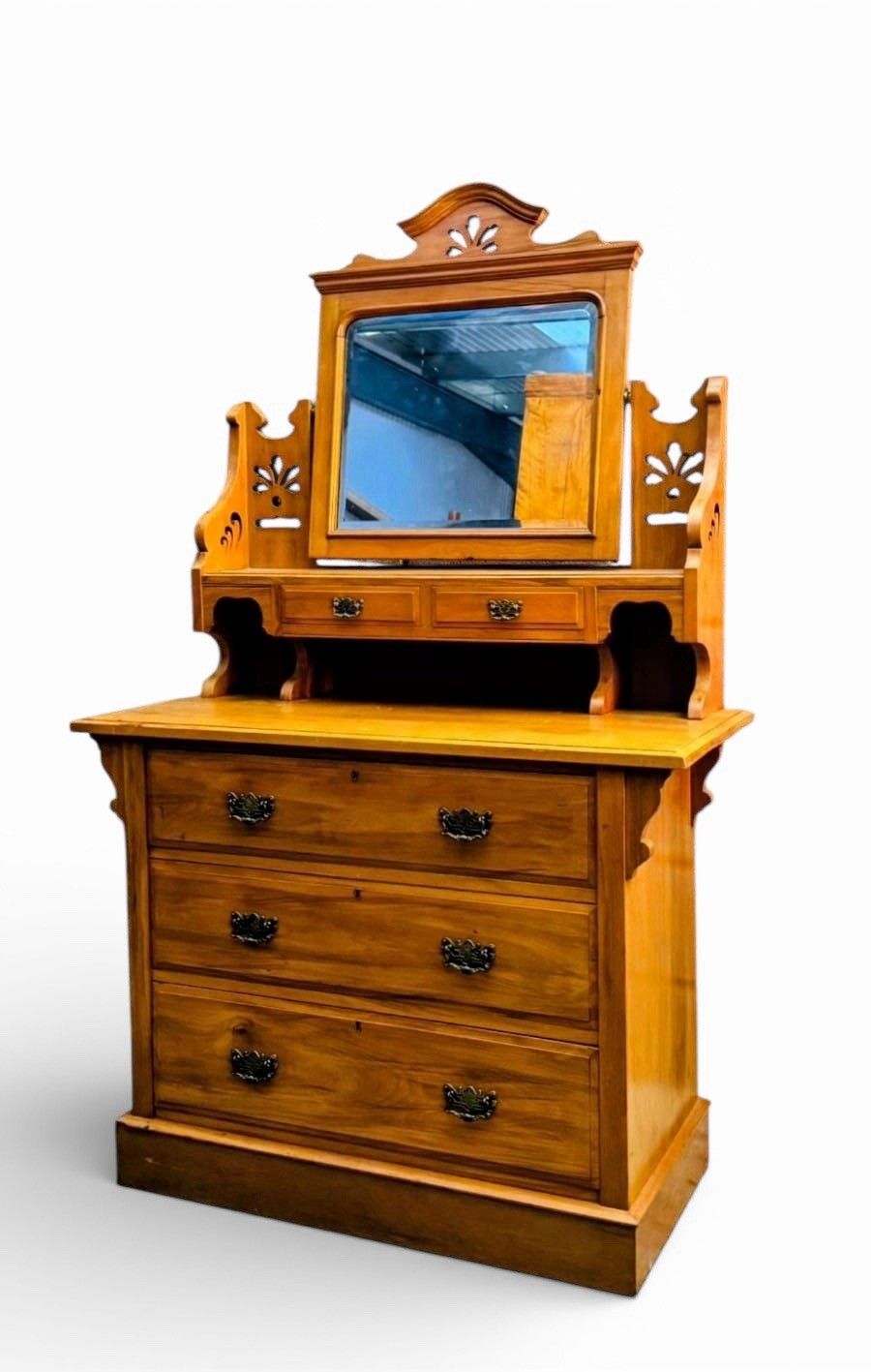 Antique Edwardian Satin Wood Dressing Table Dressing Chest C1900s Decorative photo for sale