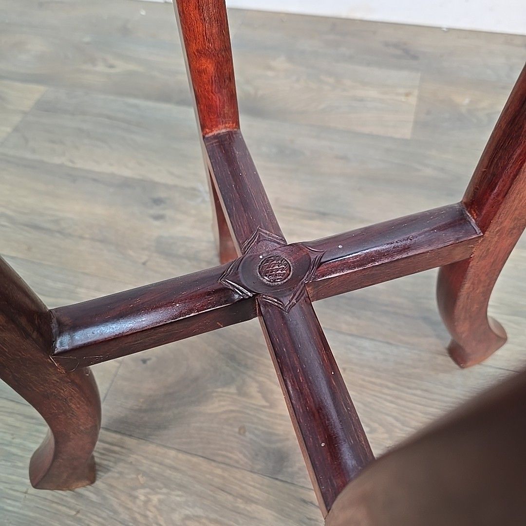 photo buy Vintage Oriental Plant Stand Chinese Carved Hardwood – Floral Jardinière Table