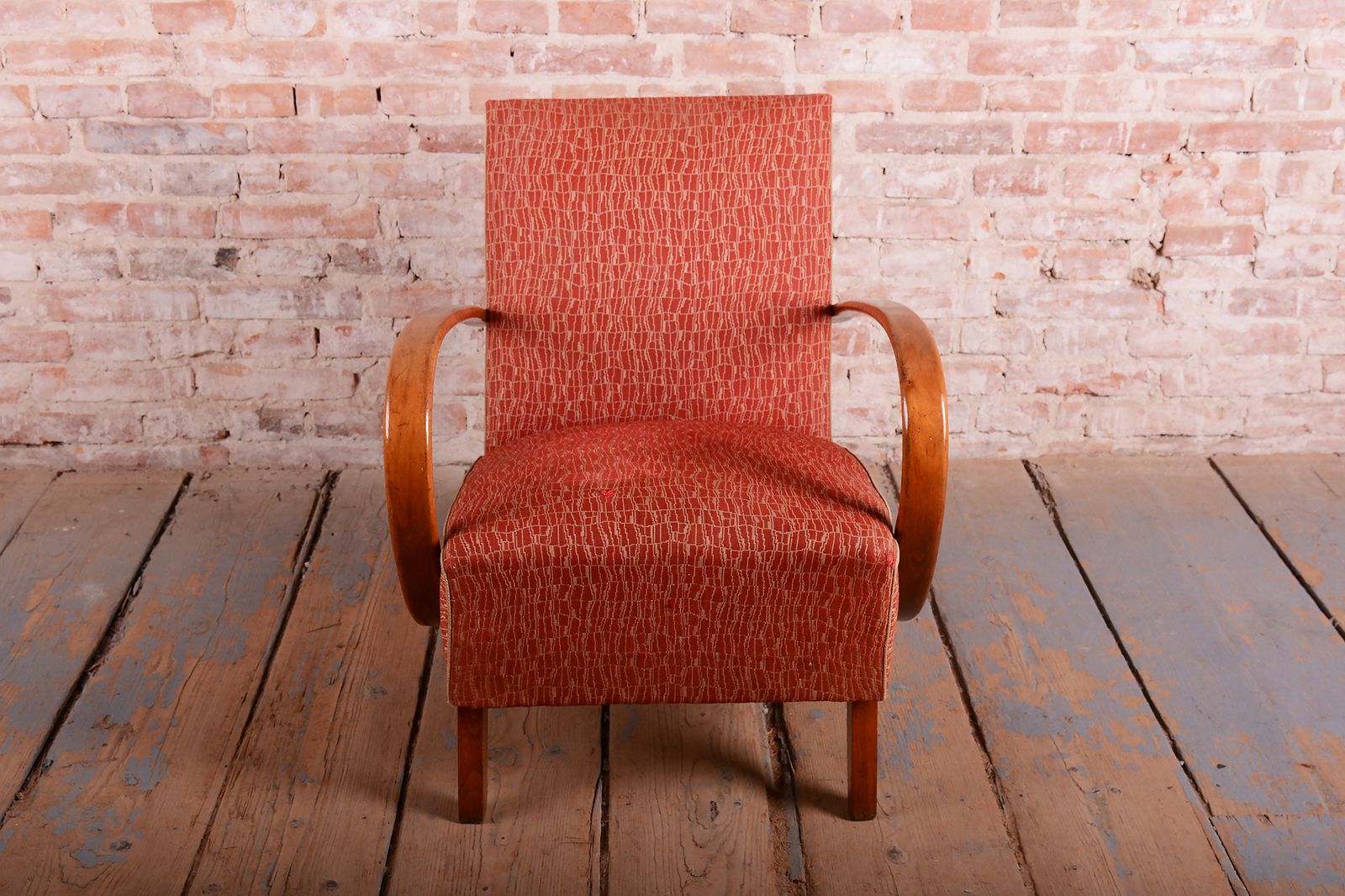 Original Art Deco Armchair, By J. Halabala For Up Zavody, Beech, Czech, 1920 photo furniture