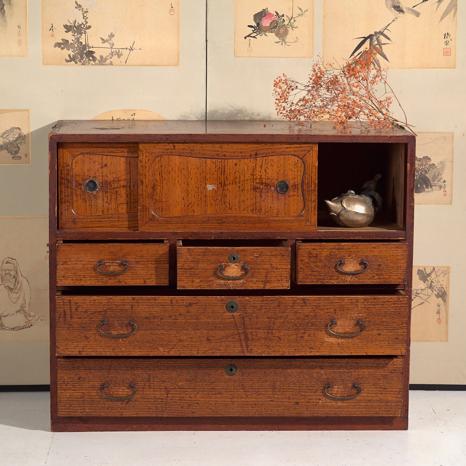 Furniture Antique Japanese Chest Of Drawers – Taishō / Showa Period (C.1920 1970) #10 photo