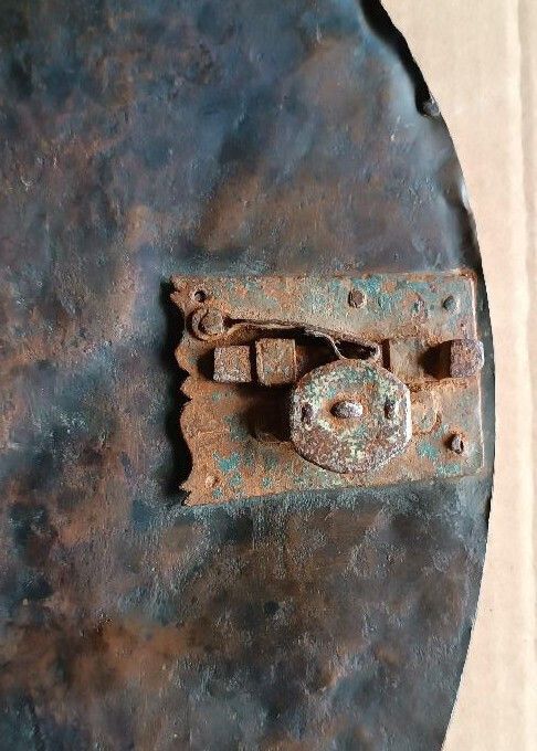 Antique Tabernacle Door   Baroque Decoration In Gilded Brass photo vintage