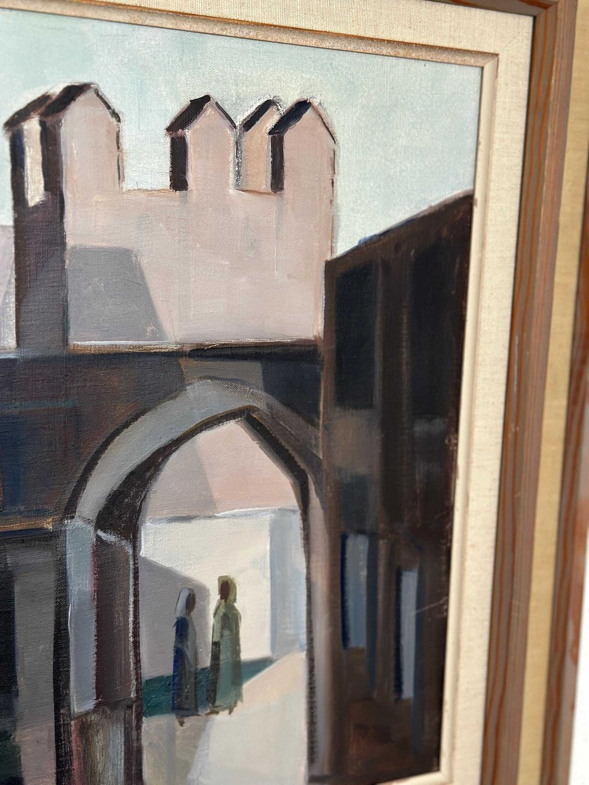 Original Mid Century Swedish Oil On Canvas – “Entrance” By Reuben Hedin – Vintage & Framed – 55 × 63 Cm (21.7" × 24.8") photo 475.0