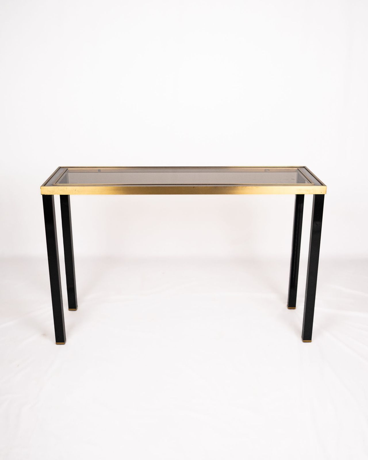 Elegant Metal Console In The Style Of Willy Rizzo, Italy, 1970s photo Furniture