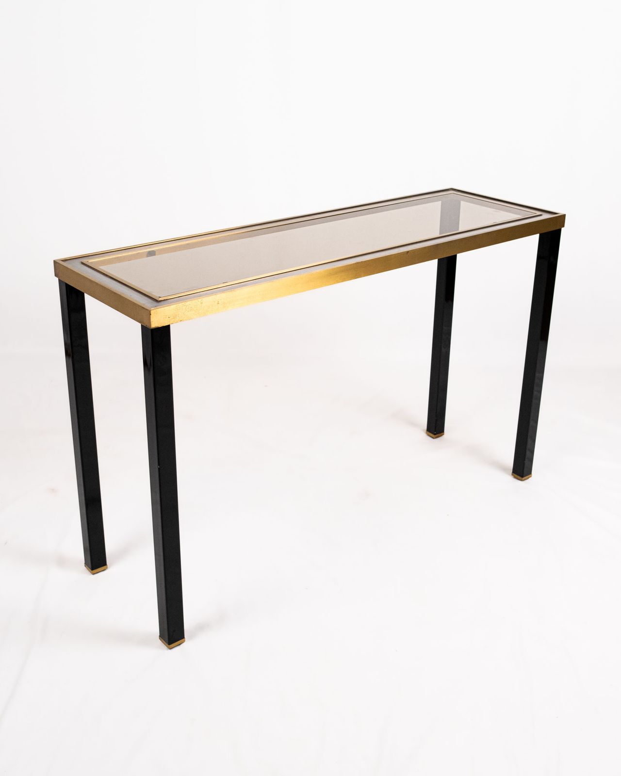 Elegant Metal Console In The Style Of Willy Rizzo, Italy, 1970s photo 850.0