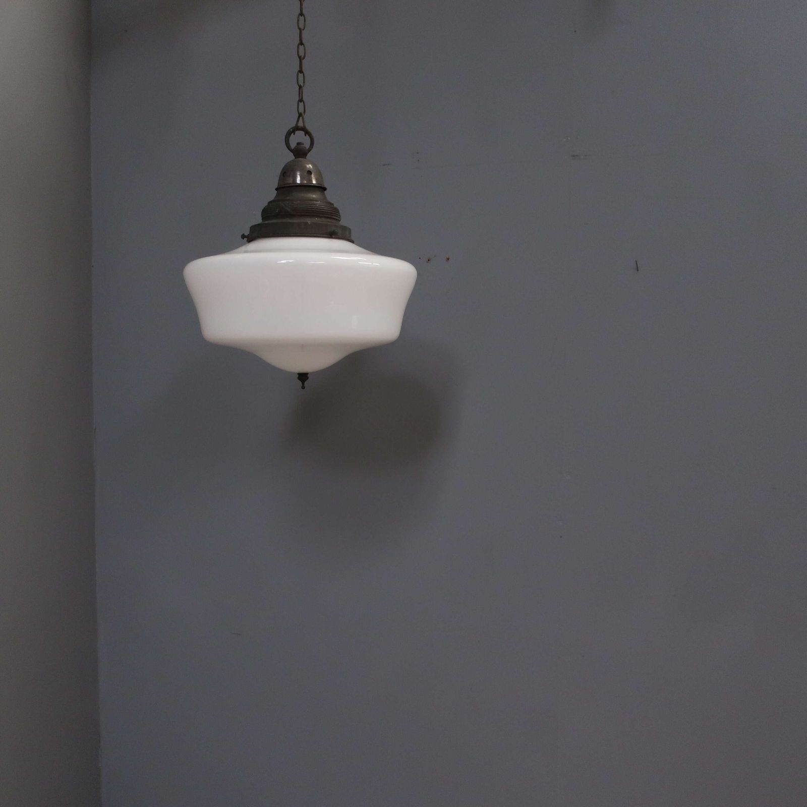 Large Opaline Chapel Pendant Lights ~ 2 Available ~ Priced Individually photo 425.0