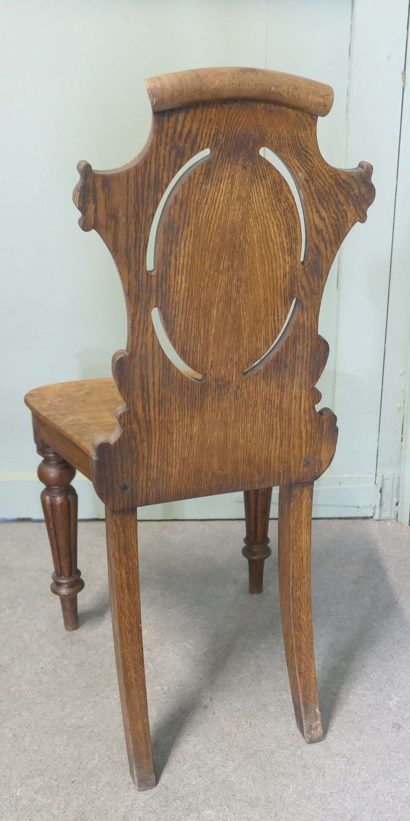 19th Century Golden Oak Hall Chair photo 540.0