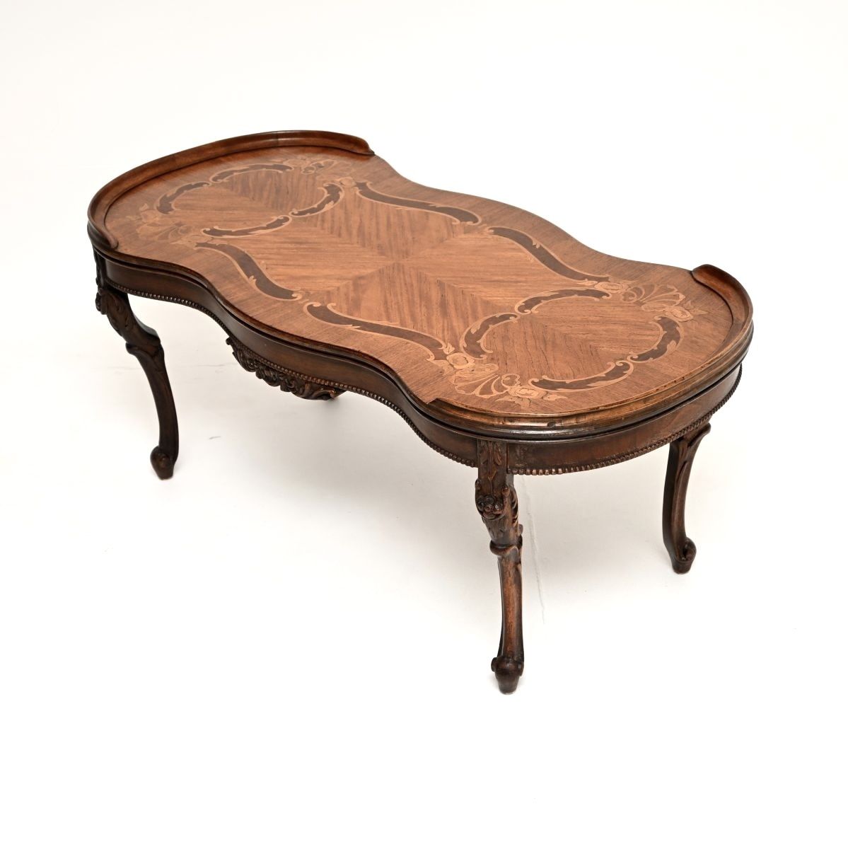 Antique French Inlaid Marquetry Coffee Table photo Furniture