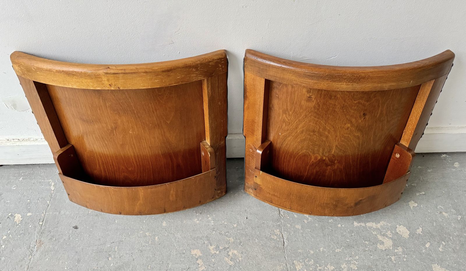 Vintage Pair Of Cinema Seat Backs For Spares photo buy