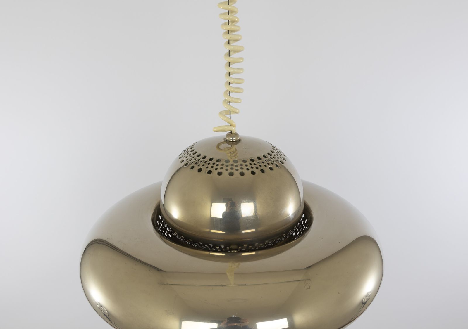 Nickel Fior Di Loto Pendant By Afra And Tobia Scarpa For Flos, 1960s photo vintage
