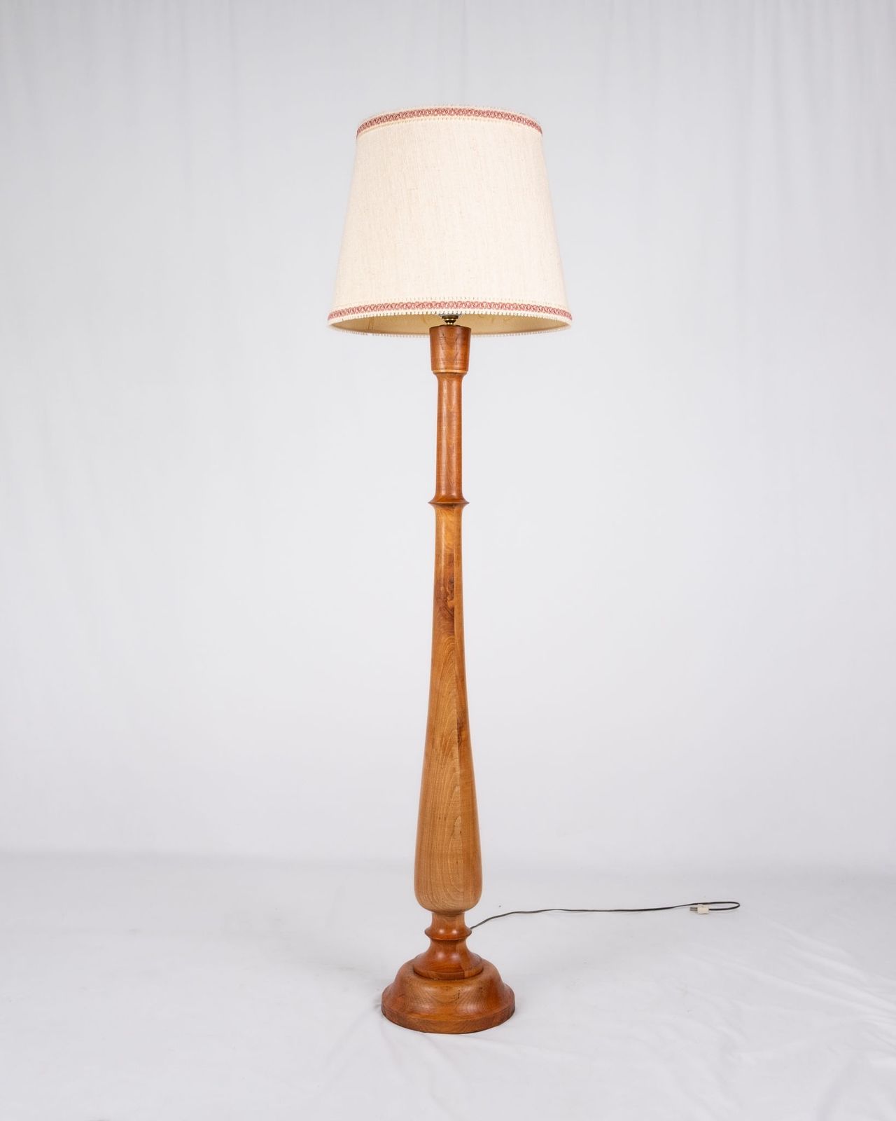 1700.0 Pair Of Turned Wood Floor Lamps, France, Mid 20th Century photo