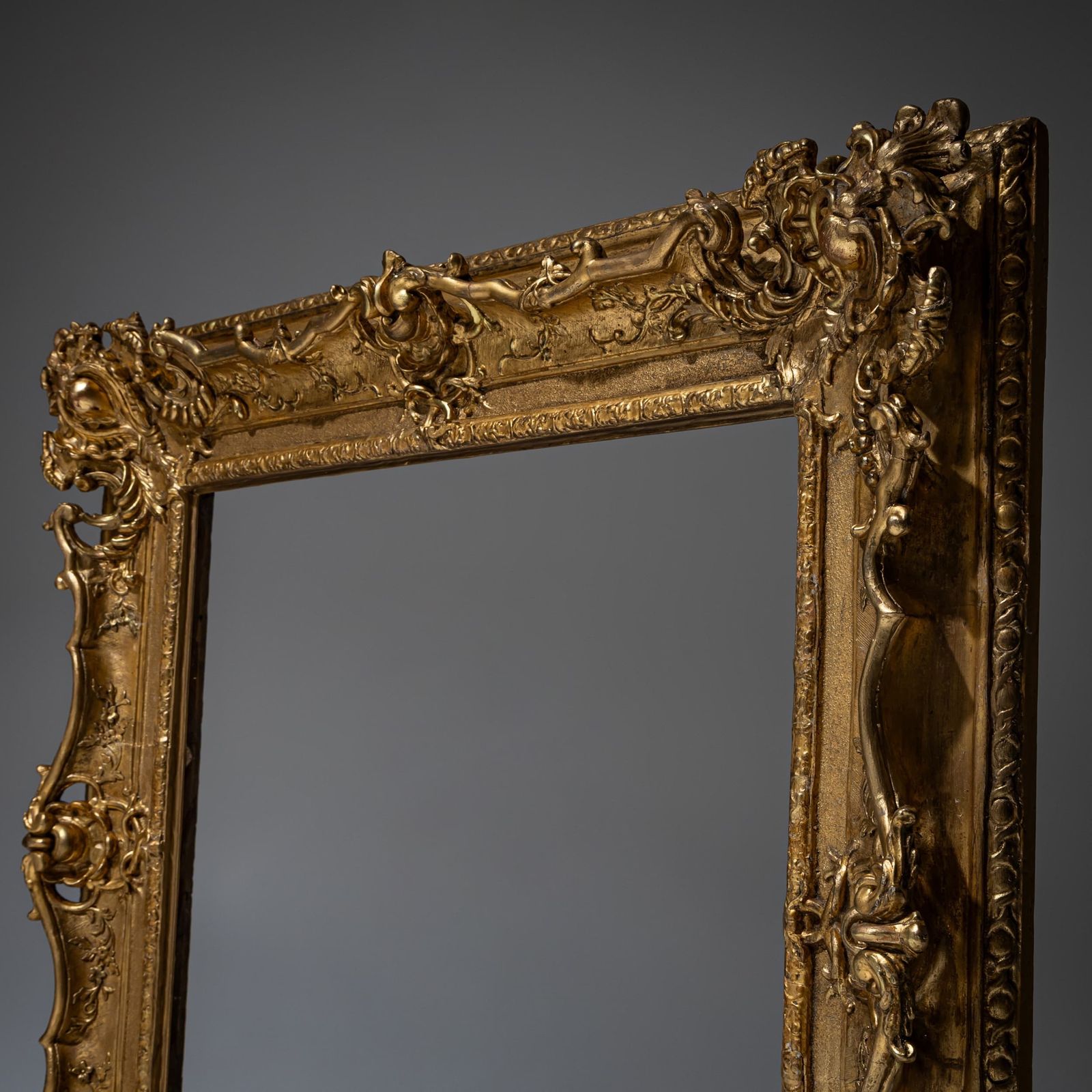 Gilt Louis XV Stucco Frame, France, 18th Century photo for sale