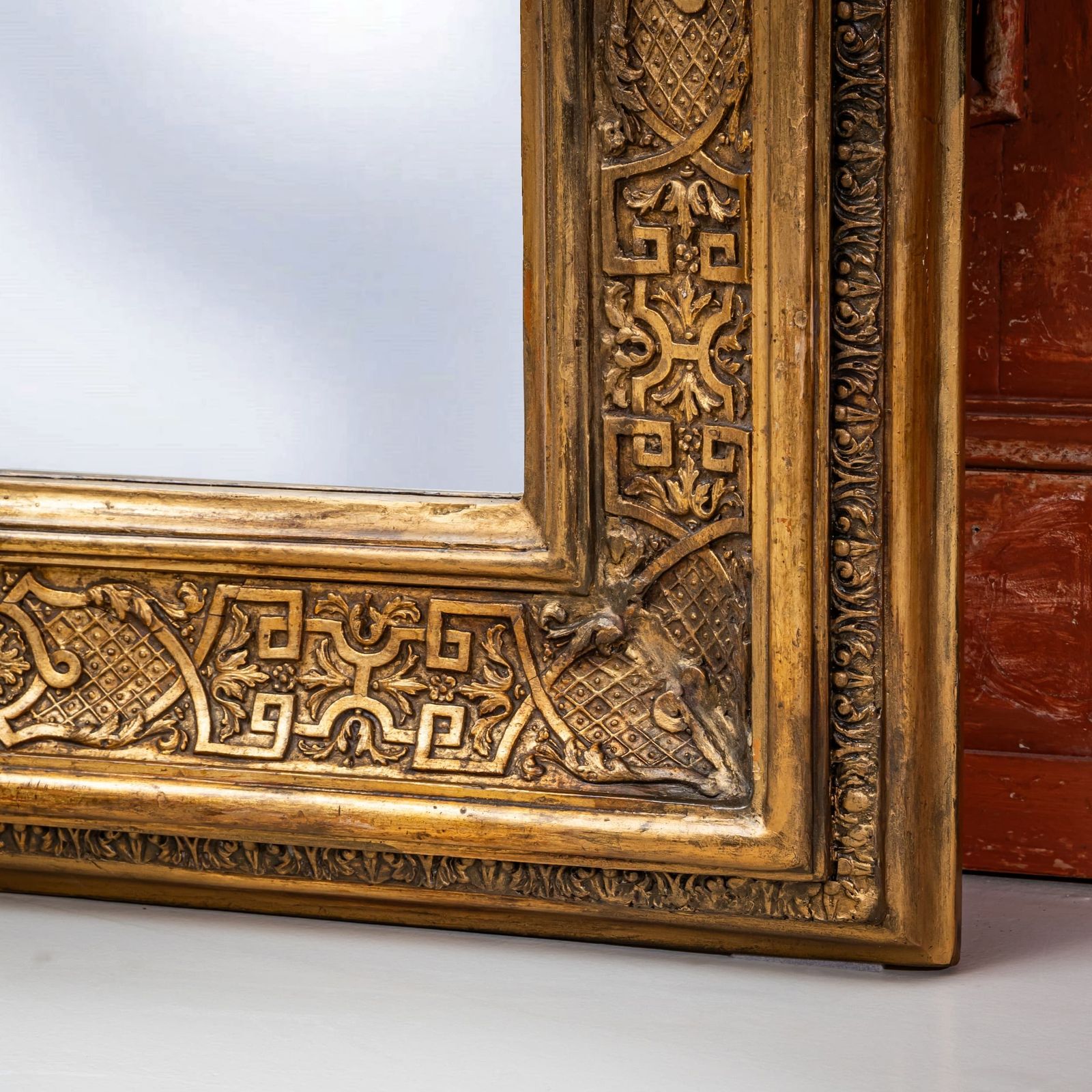 Large Gilt Régence Style Wall Mirror, France, 19th Century photo Home Decor