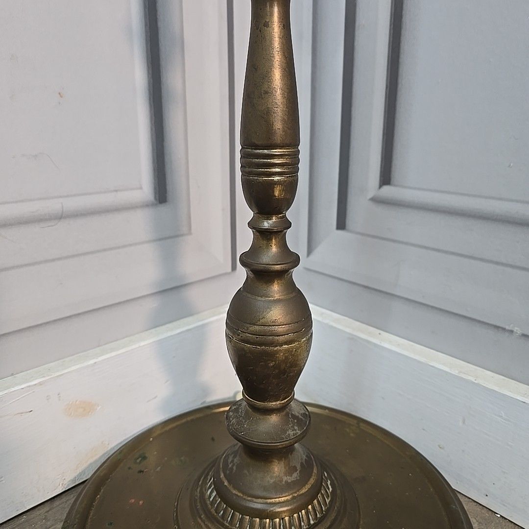 Vintage Brass Floor Lamp Barley Twist Column Antique Standard Lamp For Rewire photo vinterior