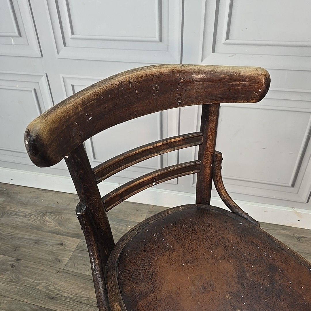 Antique Vintage Bentwood Chair Thonet Style Naafi Military Canteen Seating photo for sale
