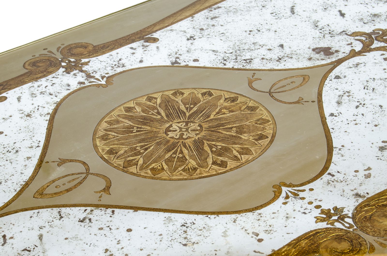 Early 20th Century Neoclassical Lyre Side Table With Acid Etched Glass Top And Accents By Maison Jansen, France photo Furniture