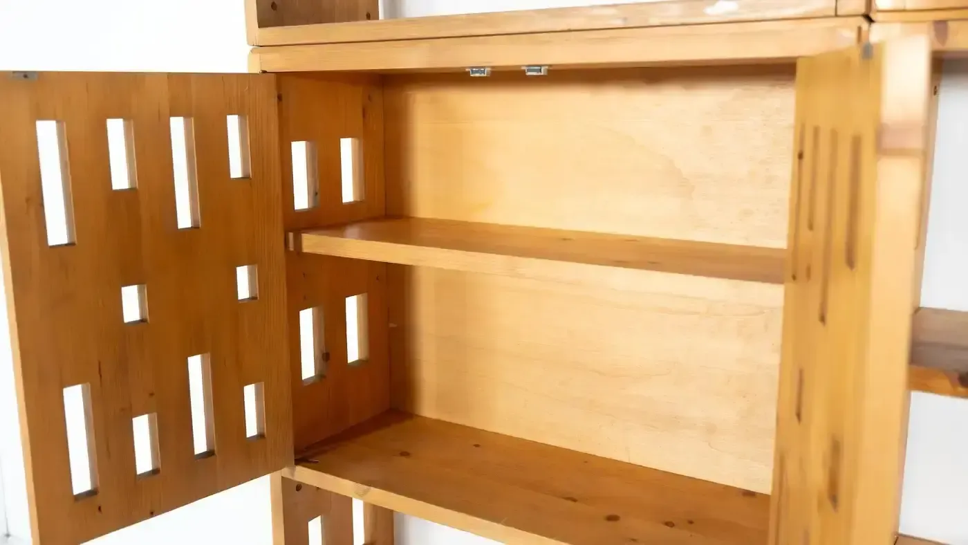 Mid Century Modern Pine Bookcase, Italy, 1970s photo buy