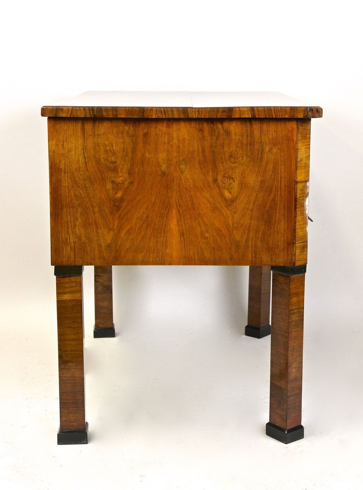 Furniture 19th Century Biedermeier Writing Desk, Nutwood, Austria Circa 1830 photo