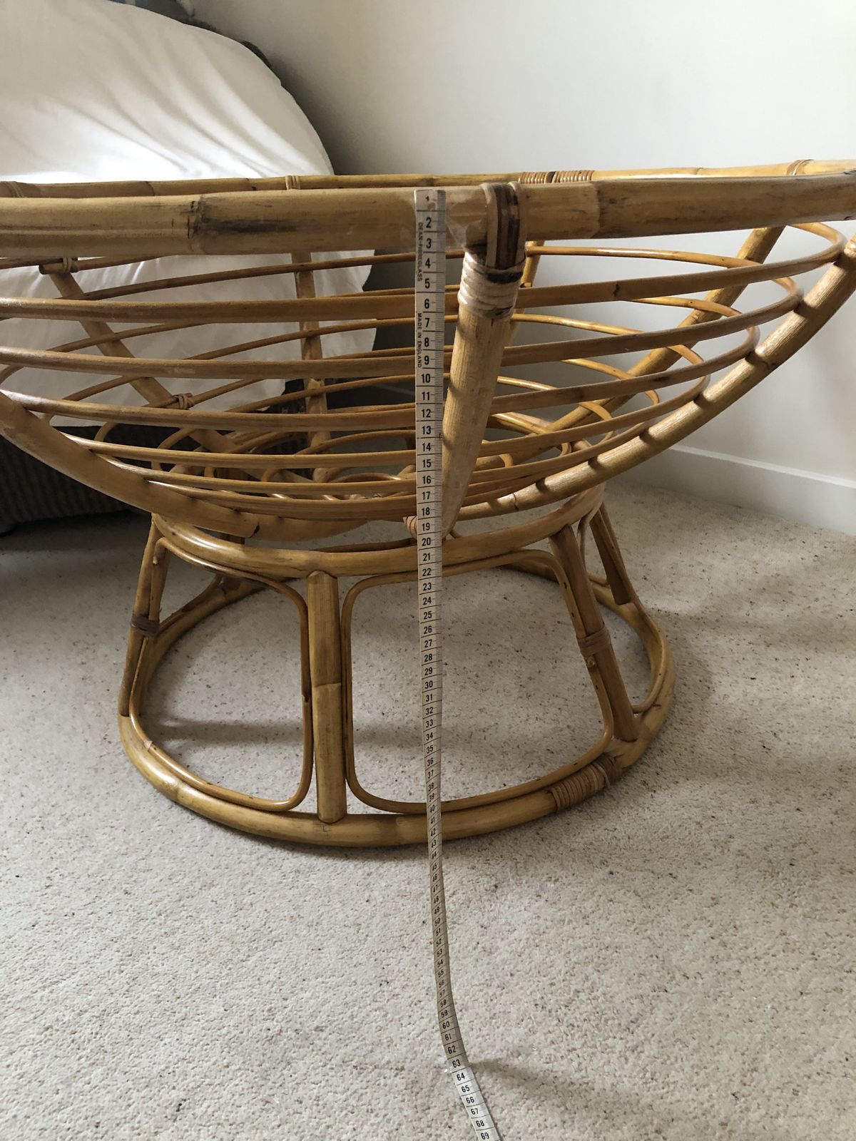 photo buy Vintage Cane Papasan Chair With Original Cushion