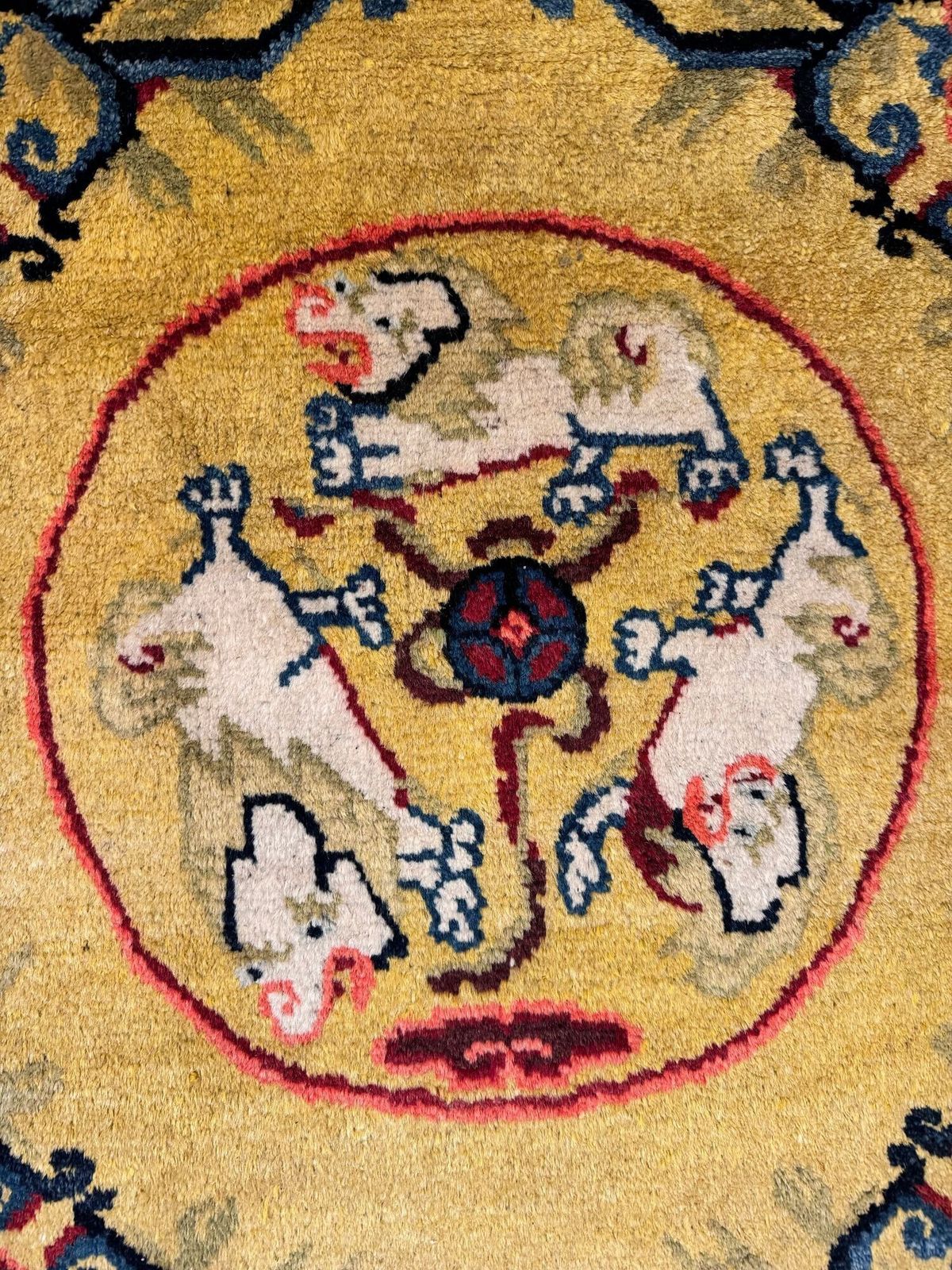 690.0 Antique Chinese Ningxia Rug 1.70m X 0.77m photo