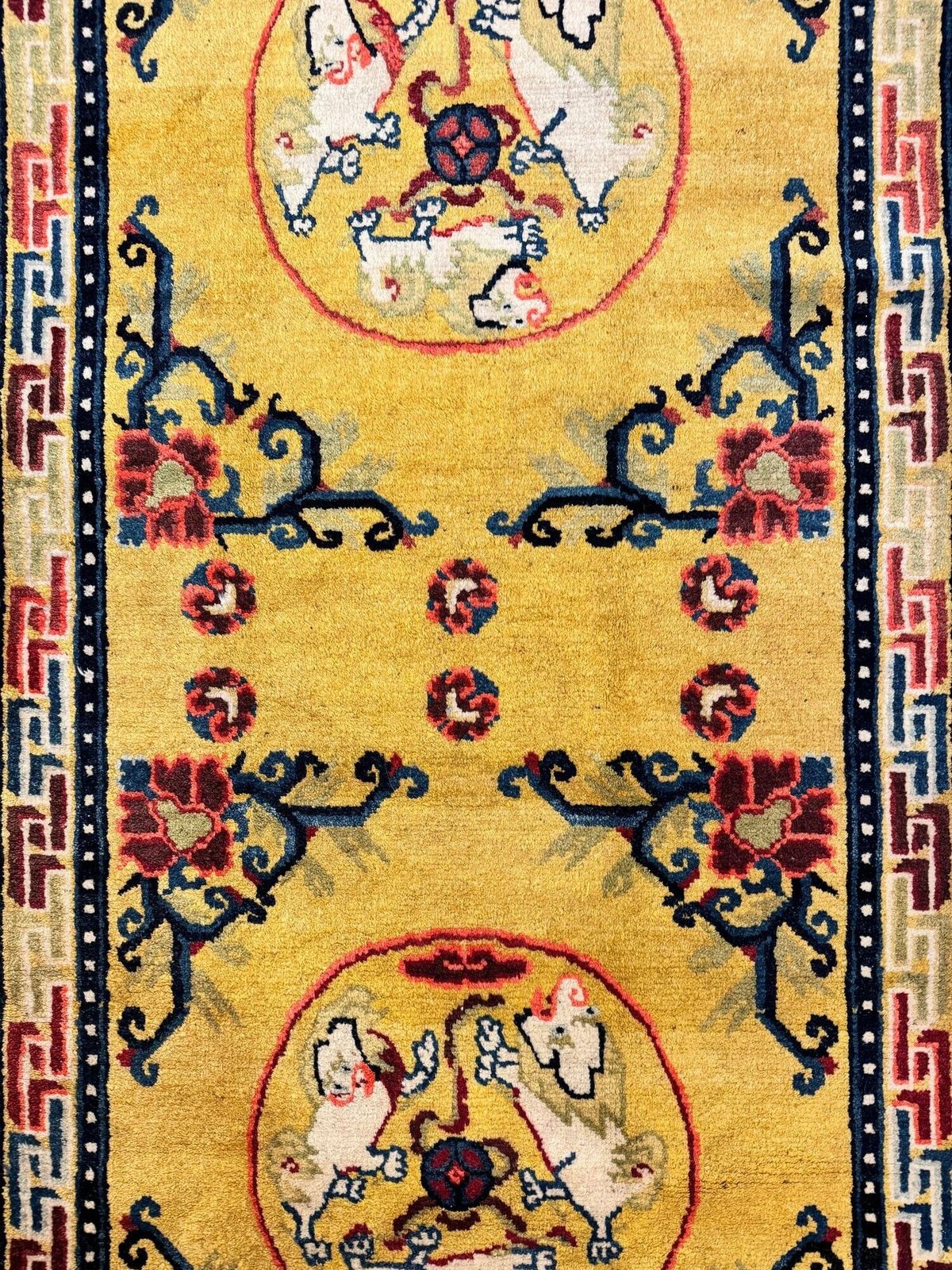 photo vinterior Antique Chinese Ningxia Rug 1.70m X 0.77m
