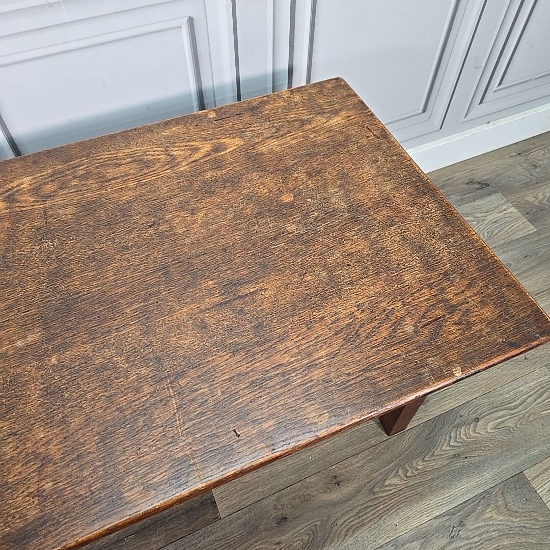 Antique Wooden Table  Occasional Coffee Side Arts And Crafts Vintage Style photo 87.0