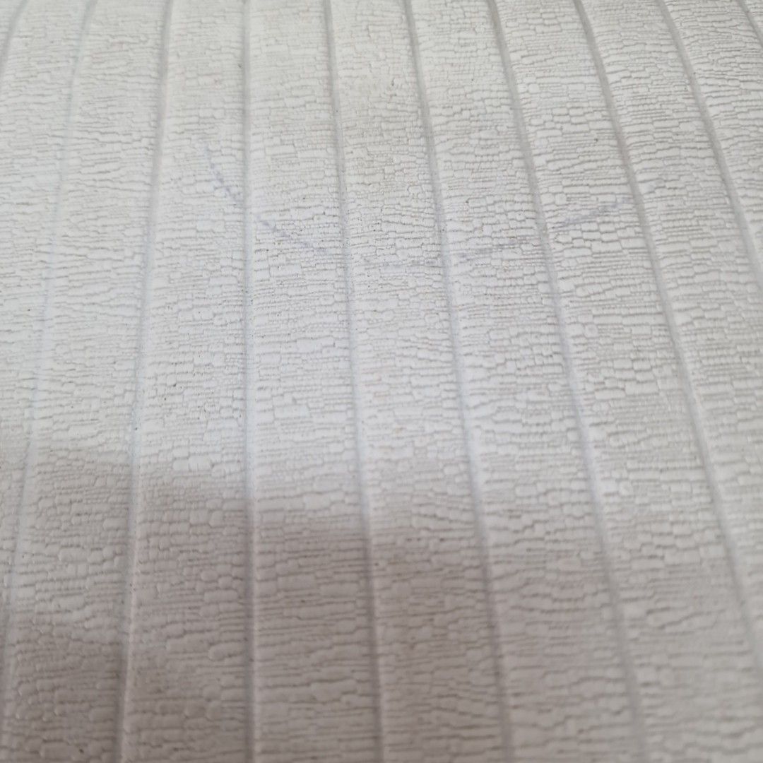 Retro Vinyl Blanket Box Vintage White Textured – Double Lid Storage Linen Chest photo vinterior