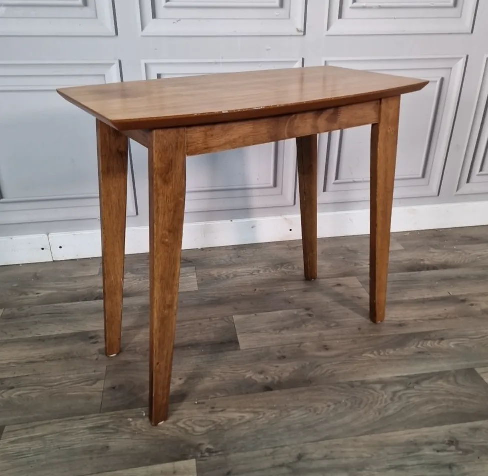 Retro Side Coffee Table – Simple Utility Design – Mid Century Vintage Wooden Mcm