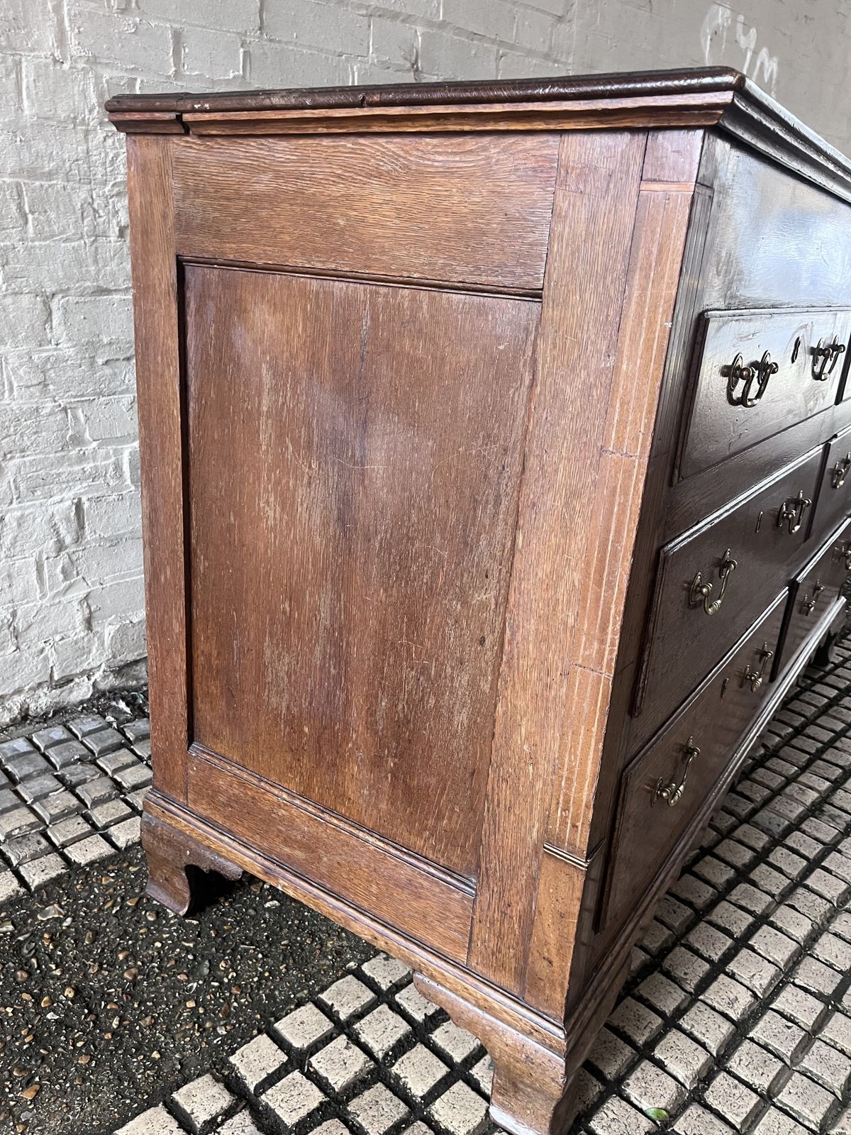 Antique Oak Lancashire Mule Chest Sideboard C1790 photo vintage