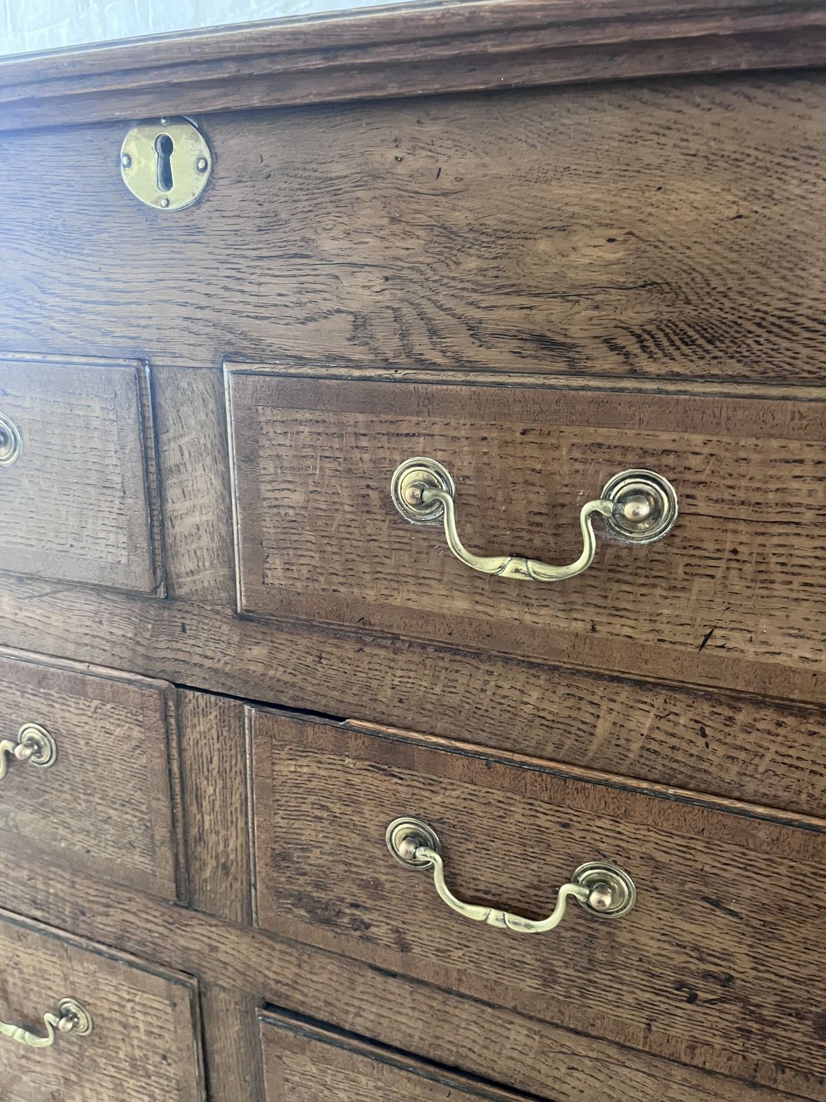 photo vintage Antique Oak Lancashire Mule Chest Sideboard C1790
