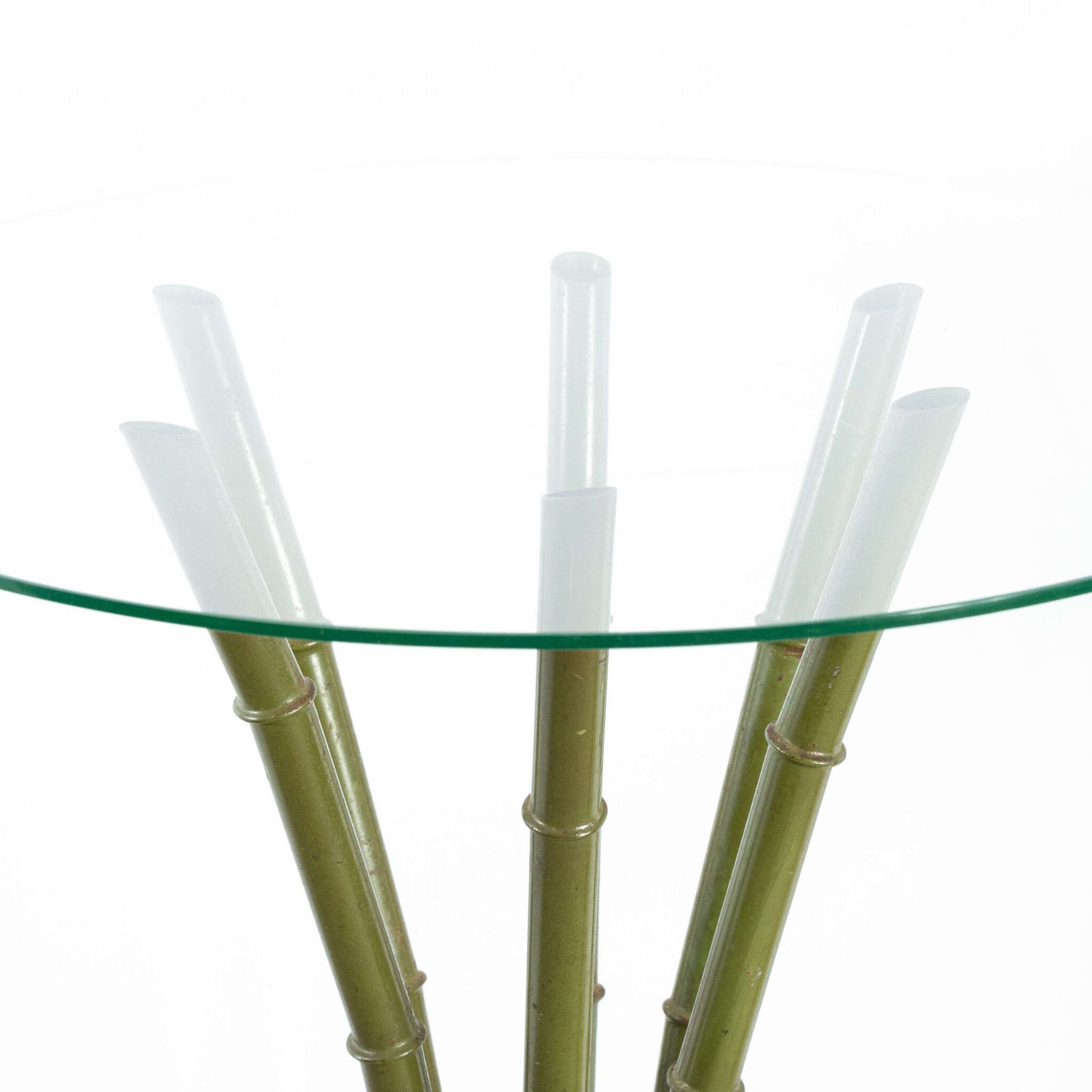 Large Scale 1950’s French Faux Bamboo Pedestals photo furniture