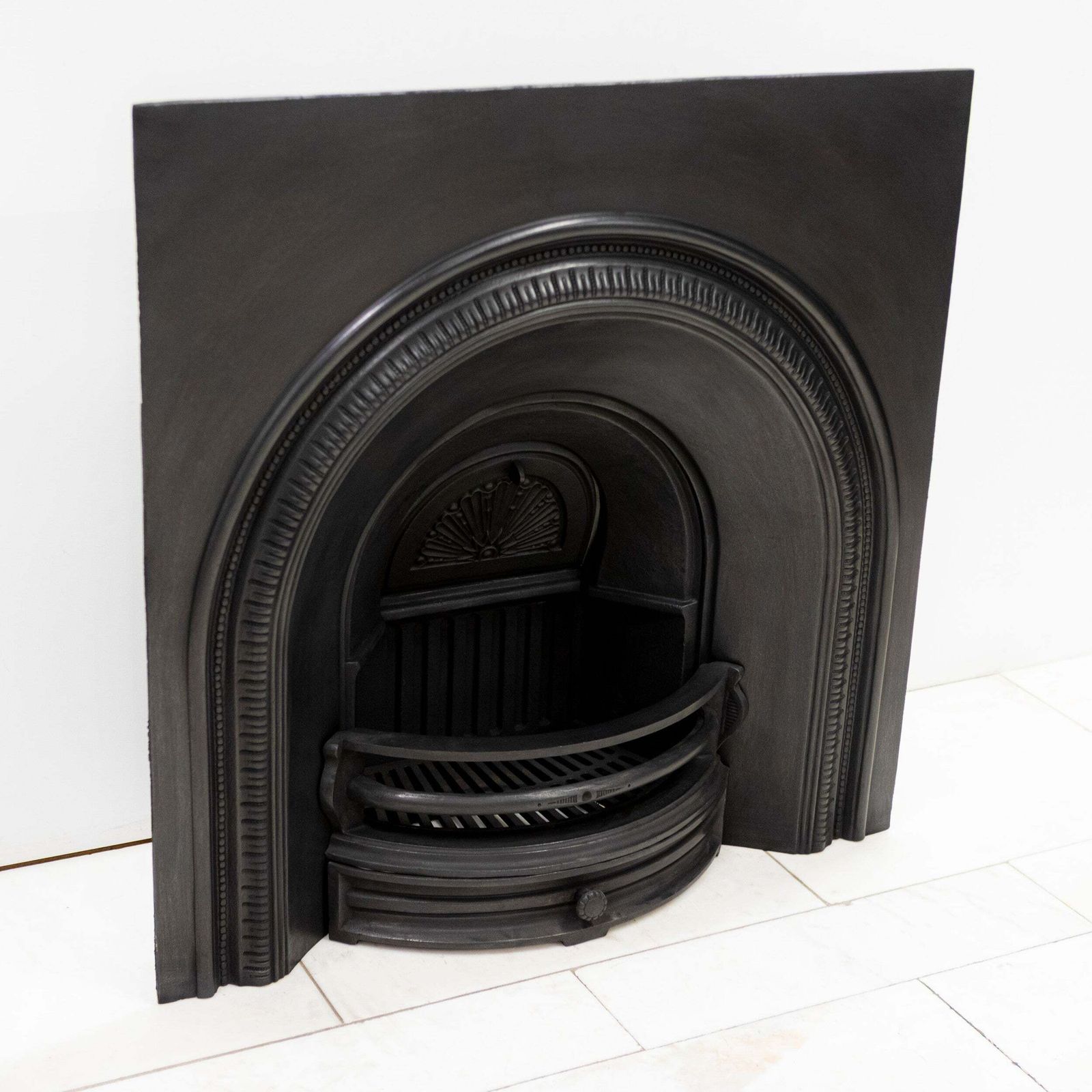 Antique Cast Iron Arched Fireplace Insert photo Home Fixtures