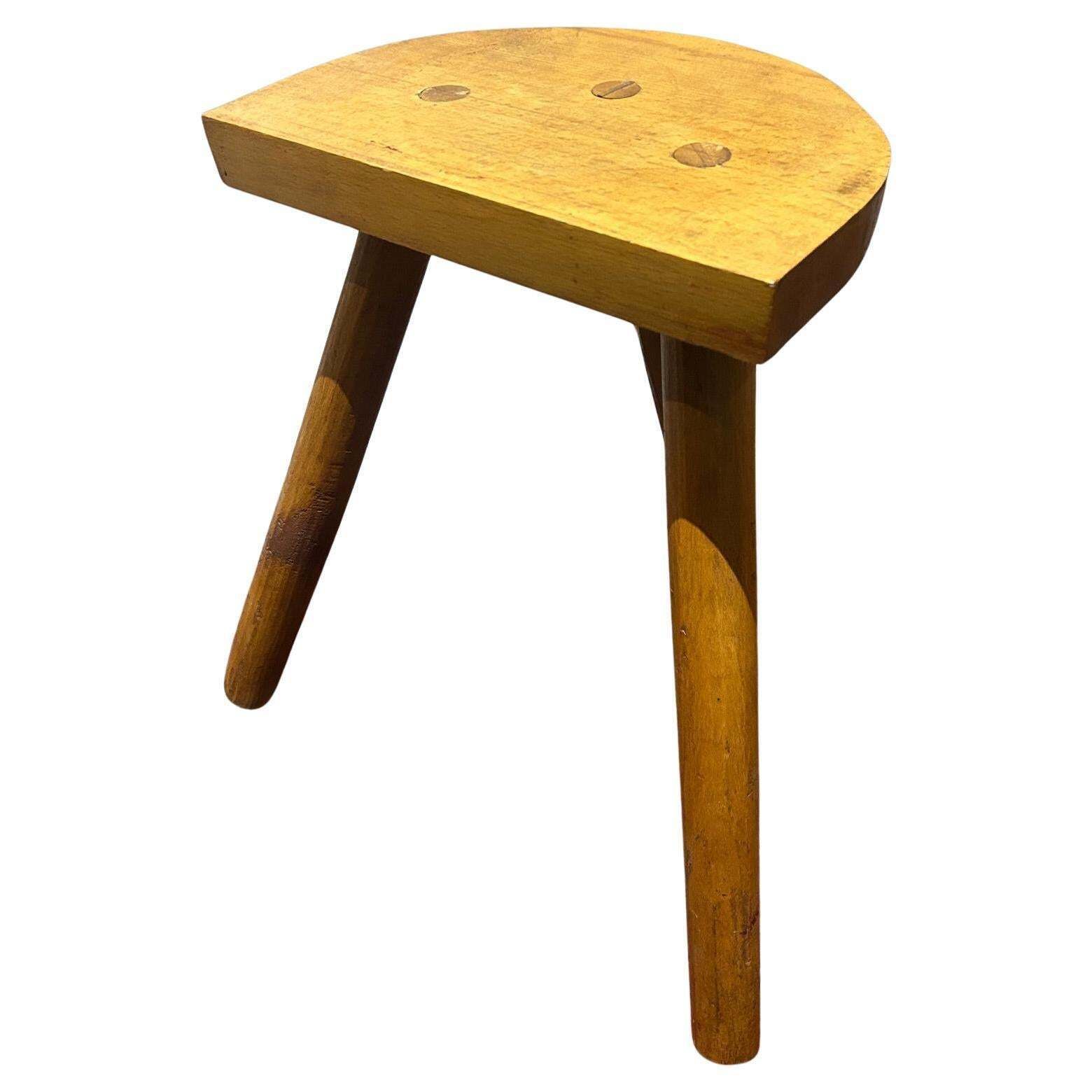 Brutalist Scandinavian Stool, 1950s
