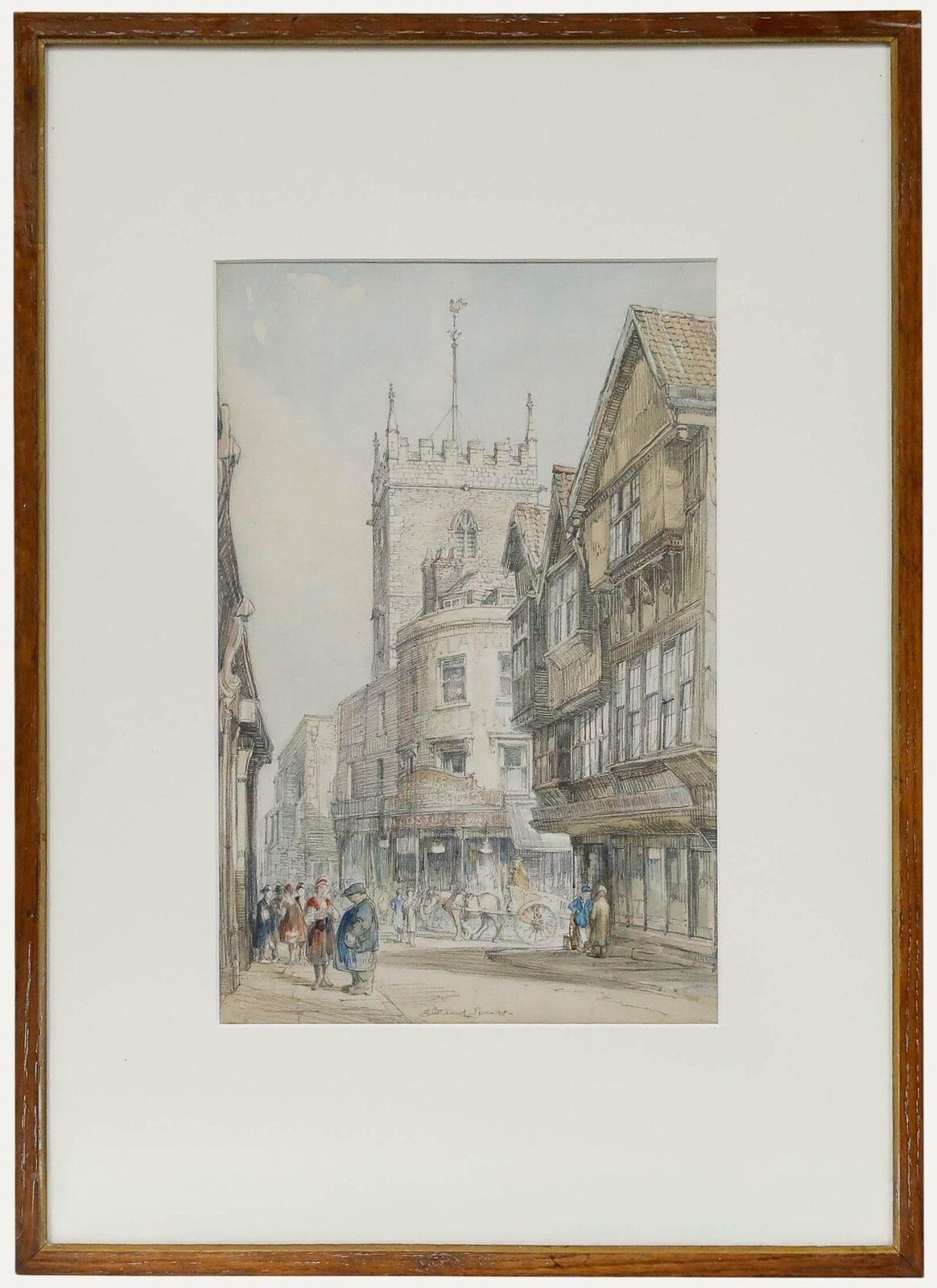 Nathaniel Sparks Re (1880 1956) Graphite Drawing, Mary Le Port Street