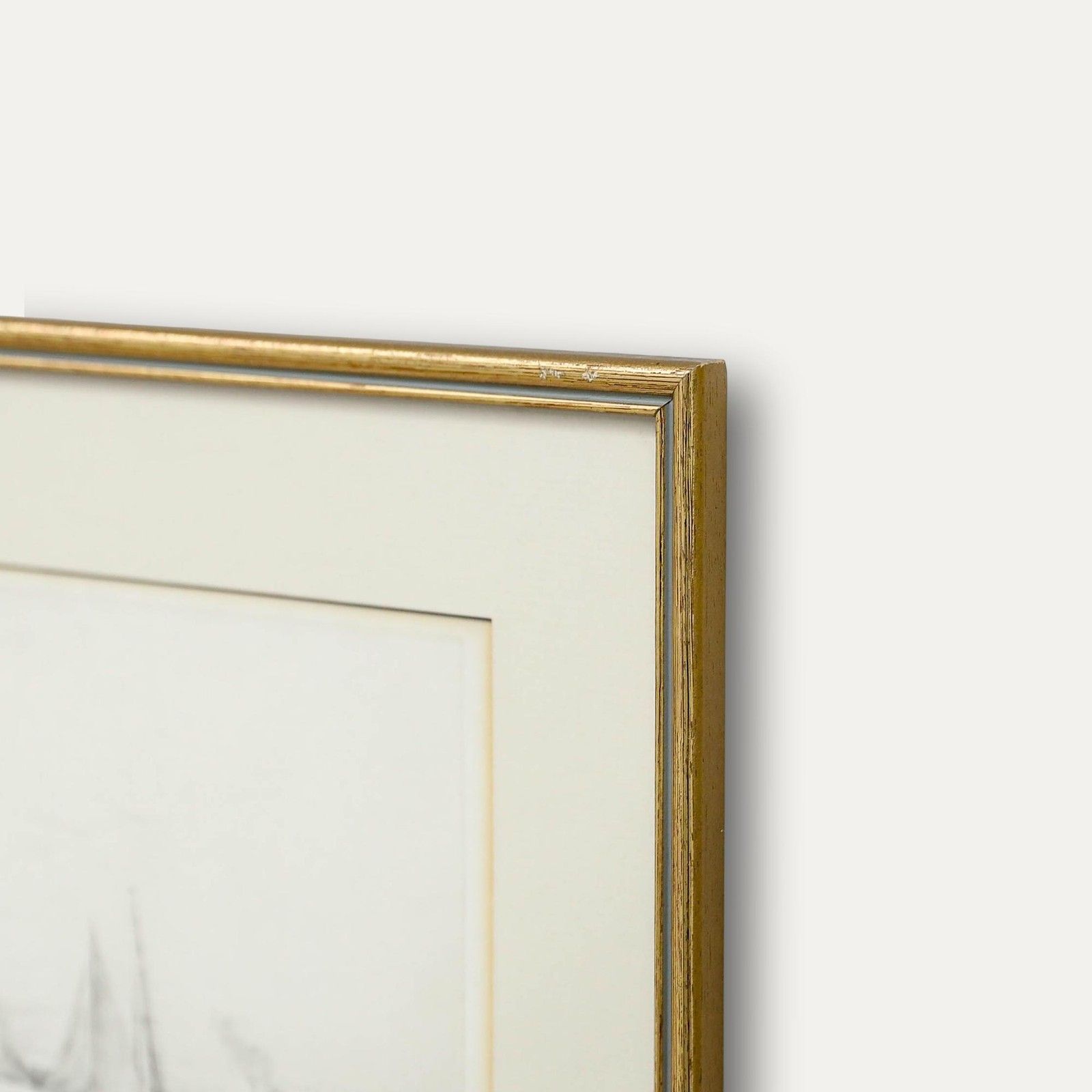 Rowland Langmaid Ra (1897 1956) Framed Etching, Fantome & Valhalla Off Cowes photo vinterior