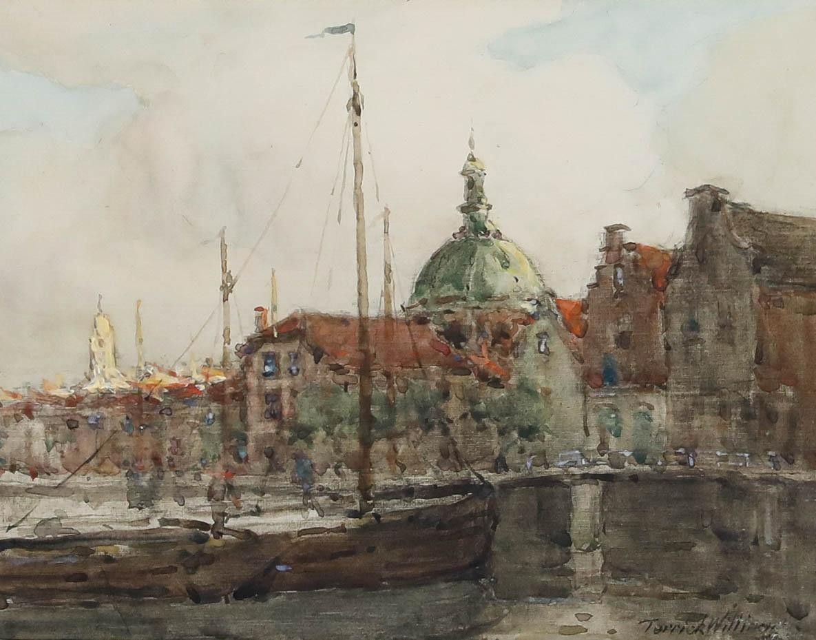 Terrick Williams Ra (1860 1936) Framed Watercolour, Leyden, Holland photo furniture