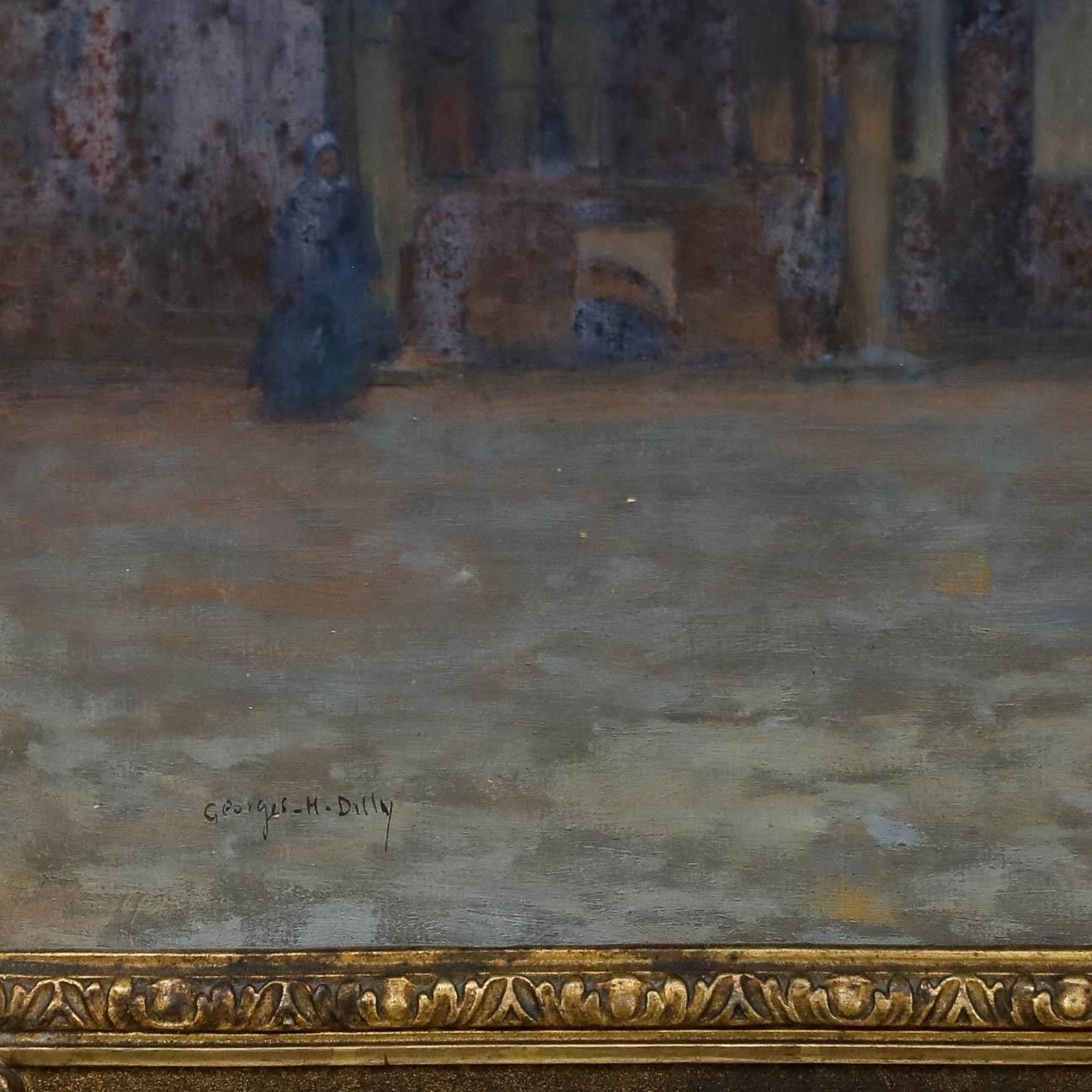 Dilly Georges Hippolyte (1876 1942) Framed Early 20th Century Oil, Arras photo vintage