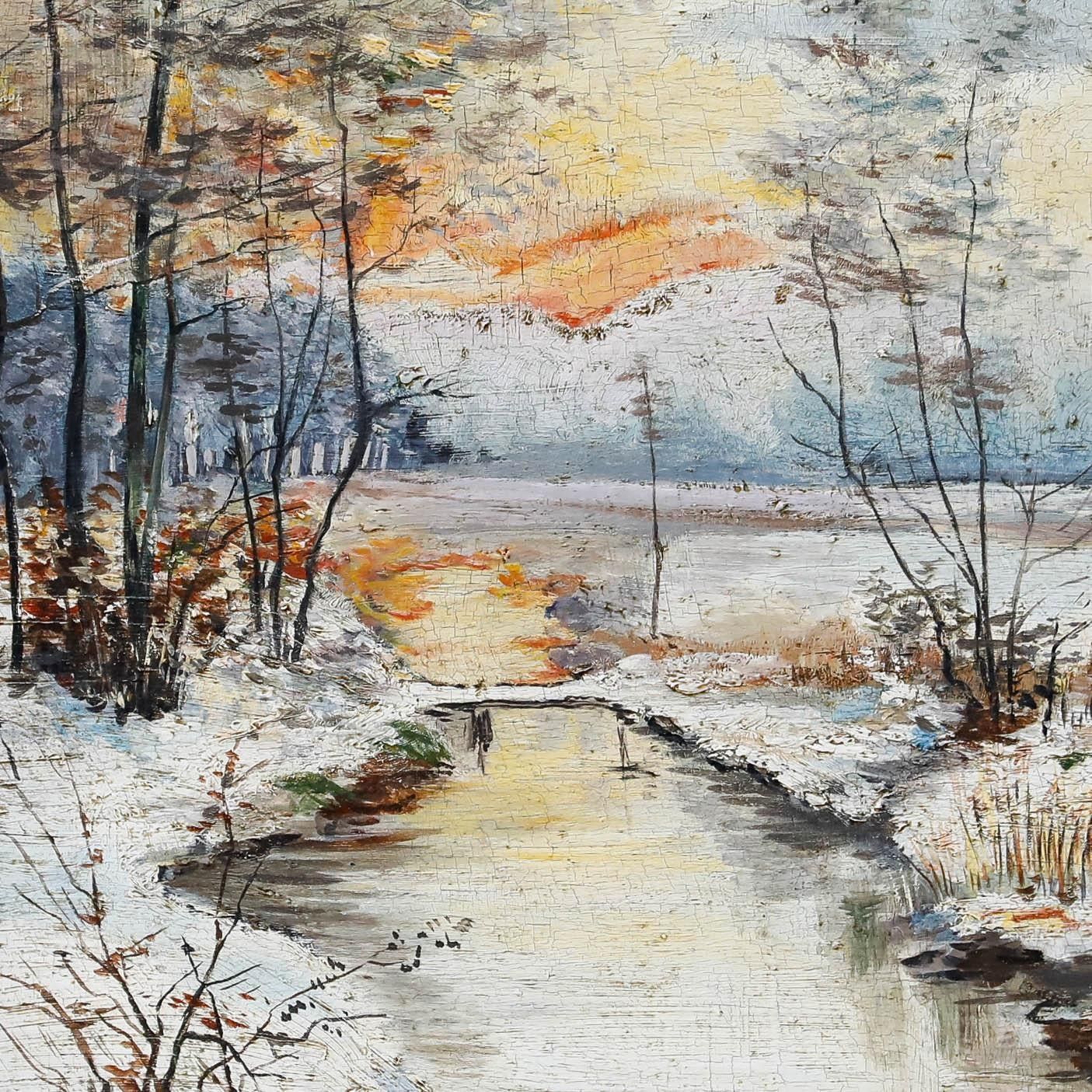 Ella Daser Early 20th Century Oil, Winter Landscape photo 295.0